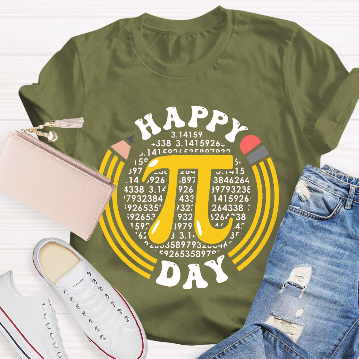 Happy Pi Day Pencil Math Teacher T-Shirt