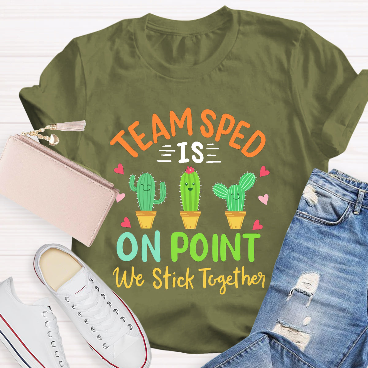 Team Sped Is On Point We Stick Together T-Shirt