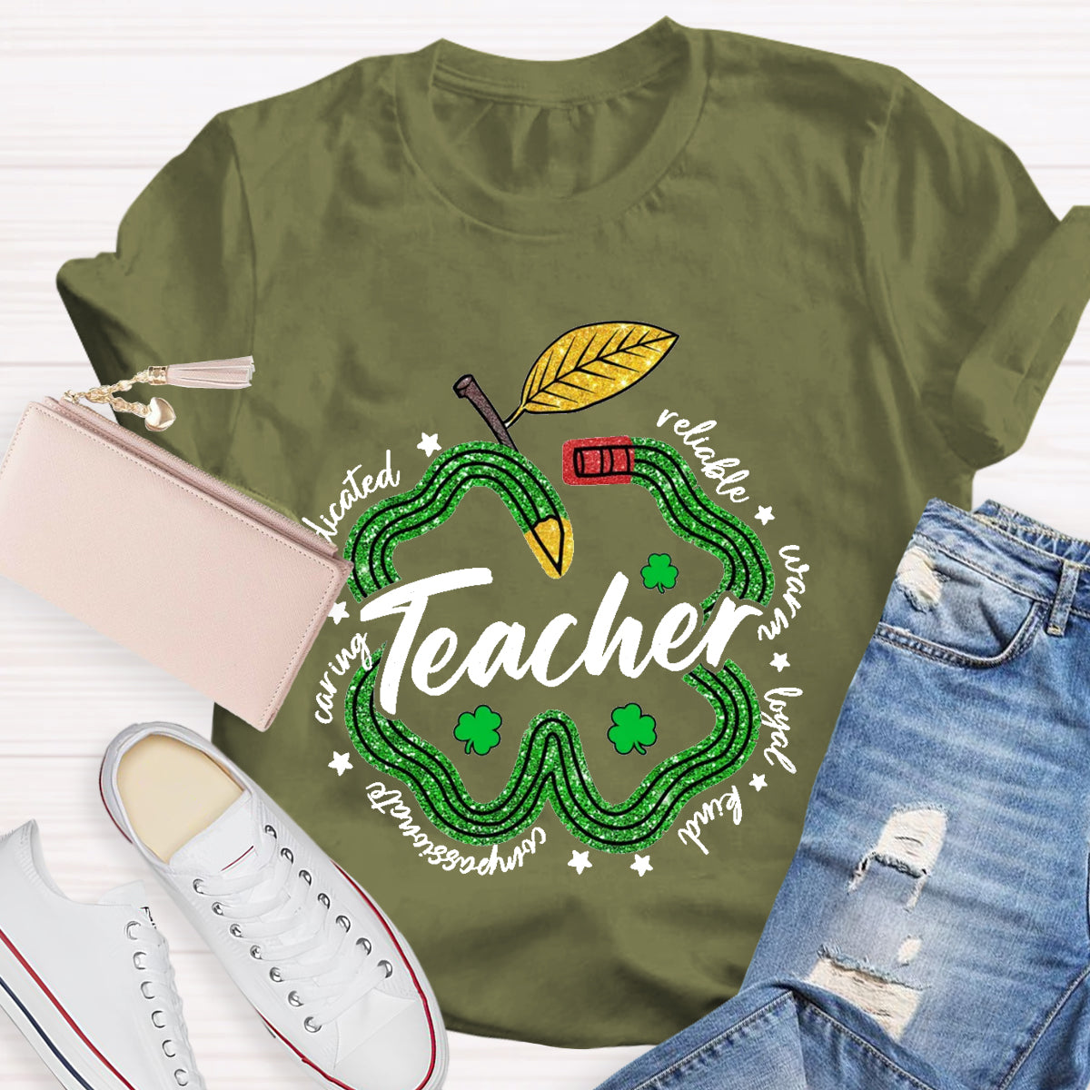 Pencil Teacher St. Patrick's Day T-Shirt