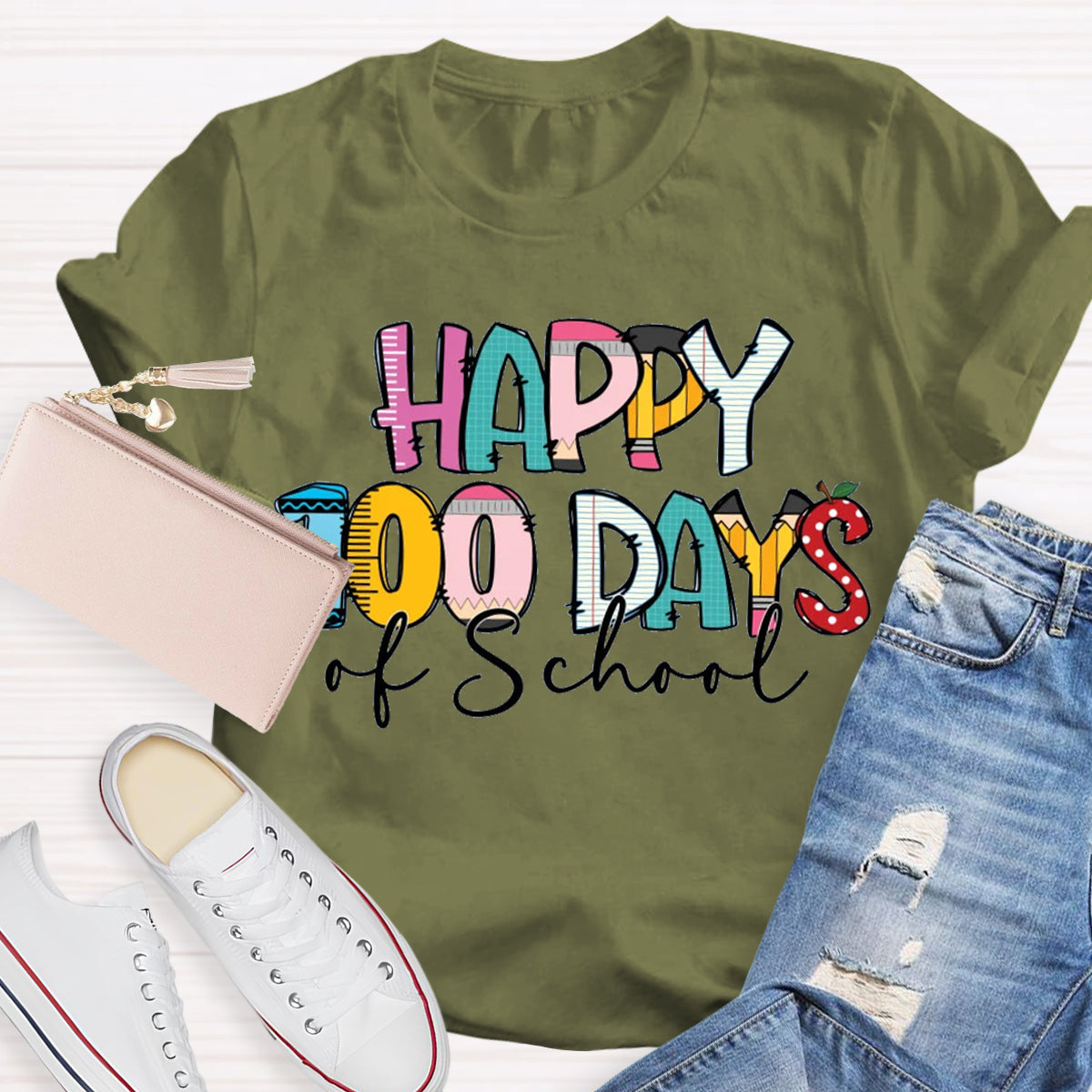 Happy 100 Days Of School Teacher T-Shirt