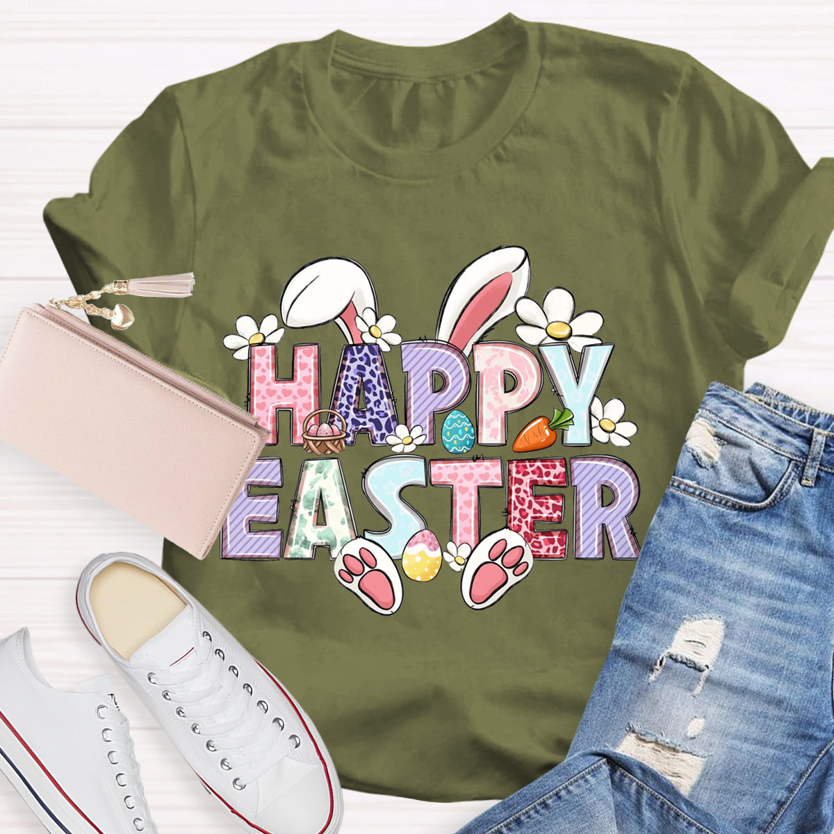 Happy Easter Bunny Teacher T-Shirt