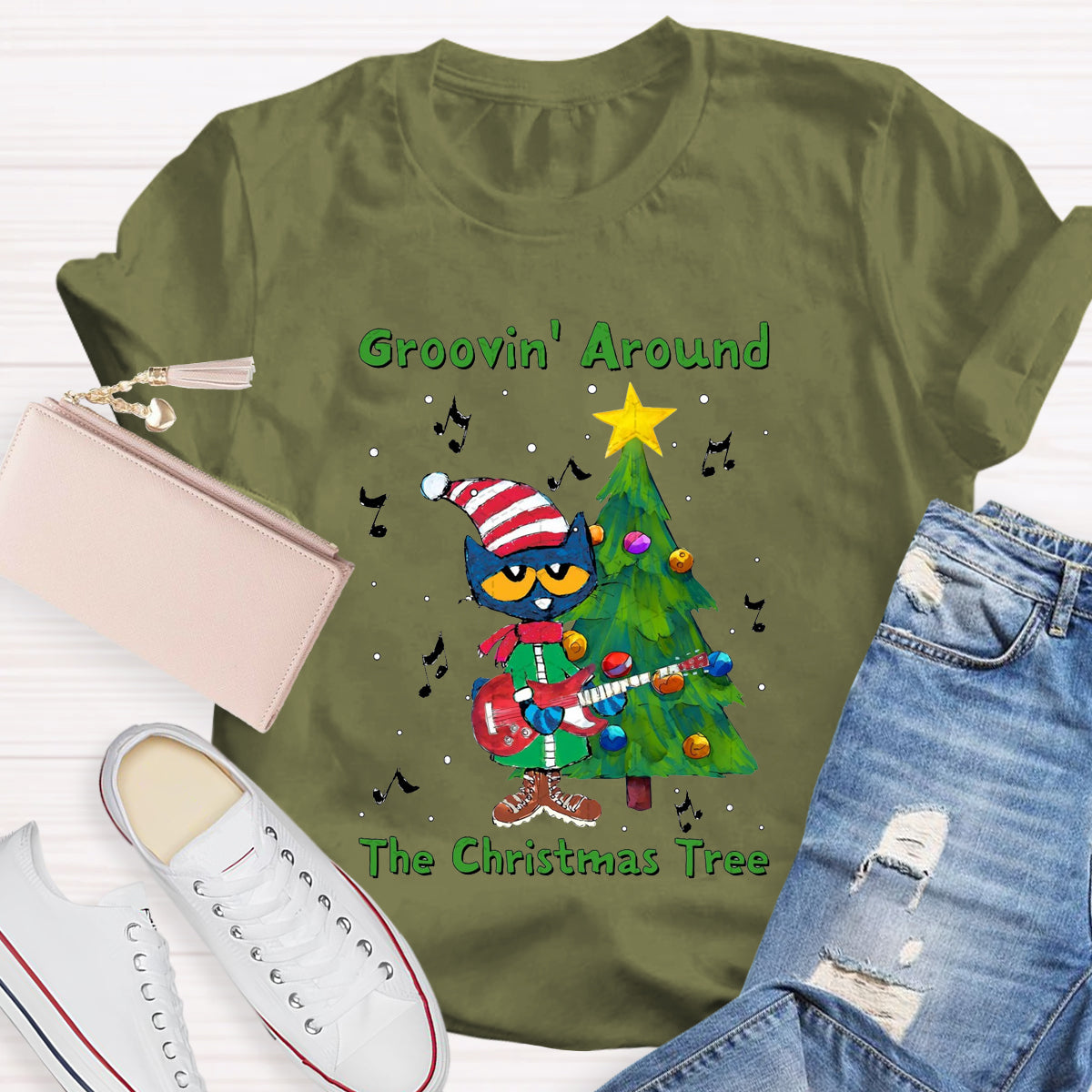 Groovin Around The Christmas Tree T-Shirt