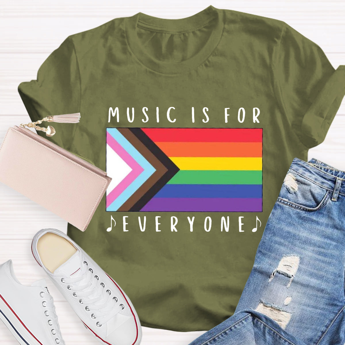 Music Is For Everyone Teacher T-Shirt