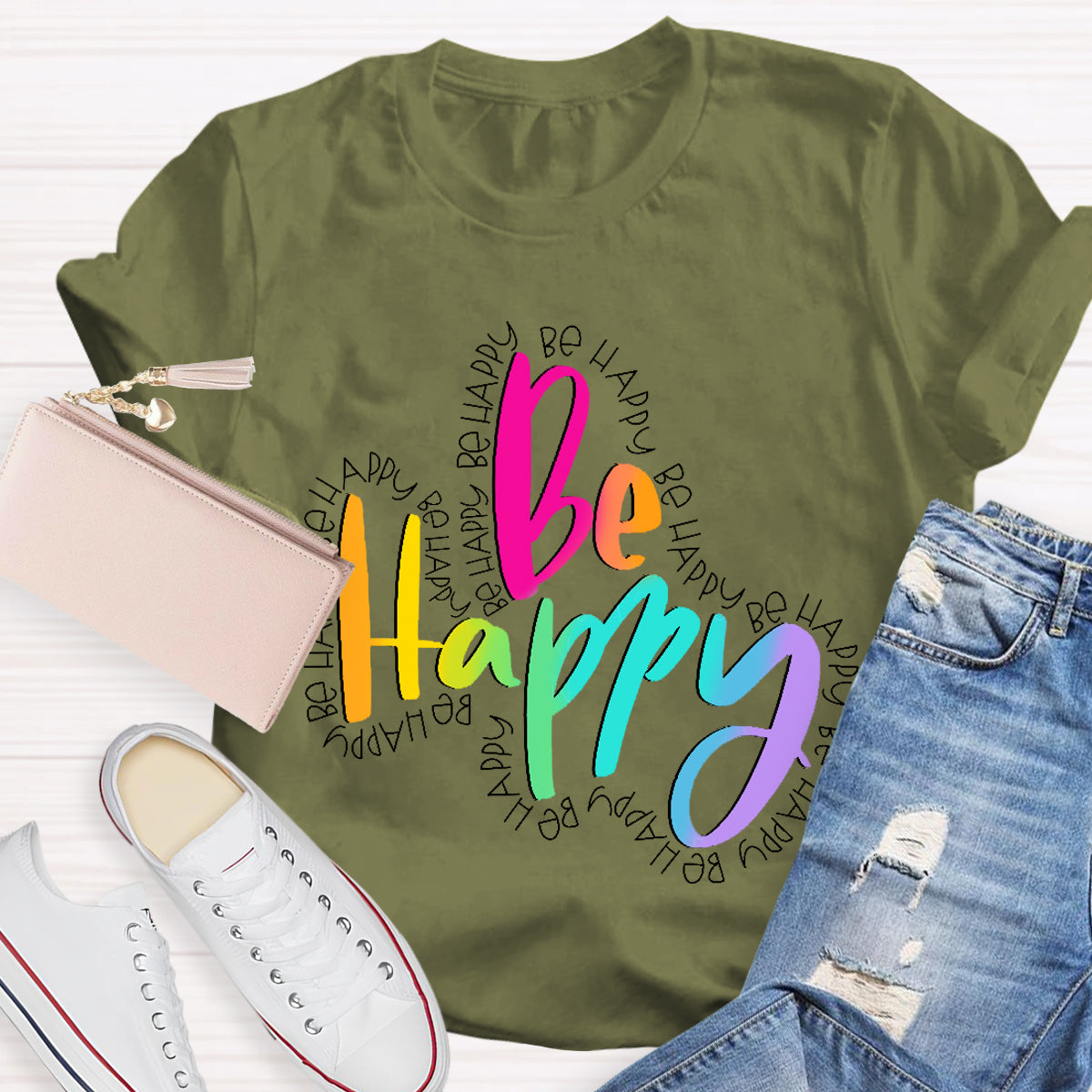 Be Happy Teacher T-Shirt