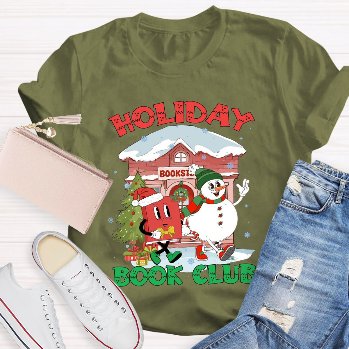 Christmas Holiday Book Club T-Shirt