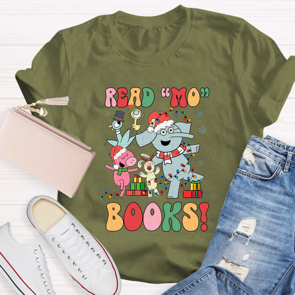 Read Mo Books The Elephant In Santa Clothes And His Friends T-Shirt