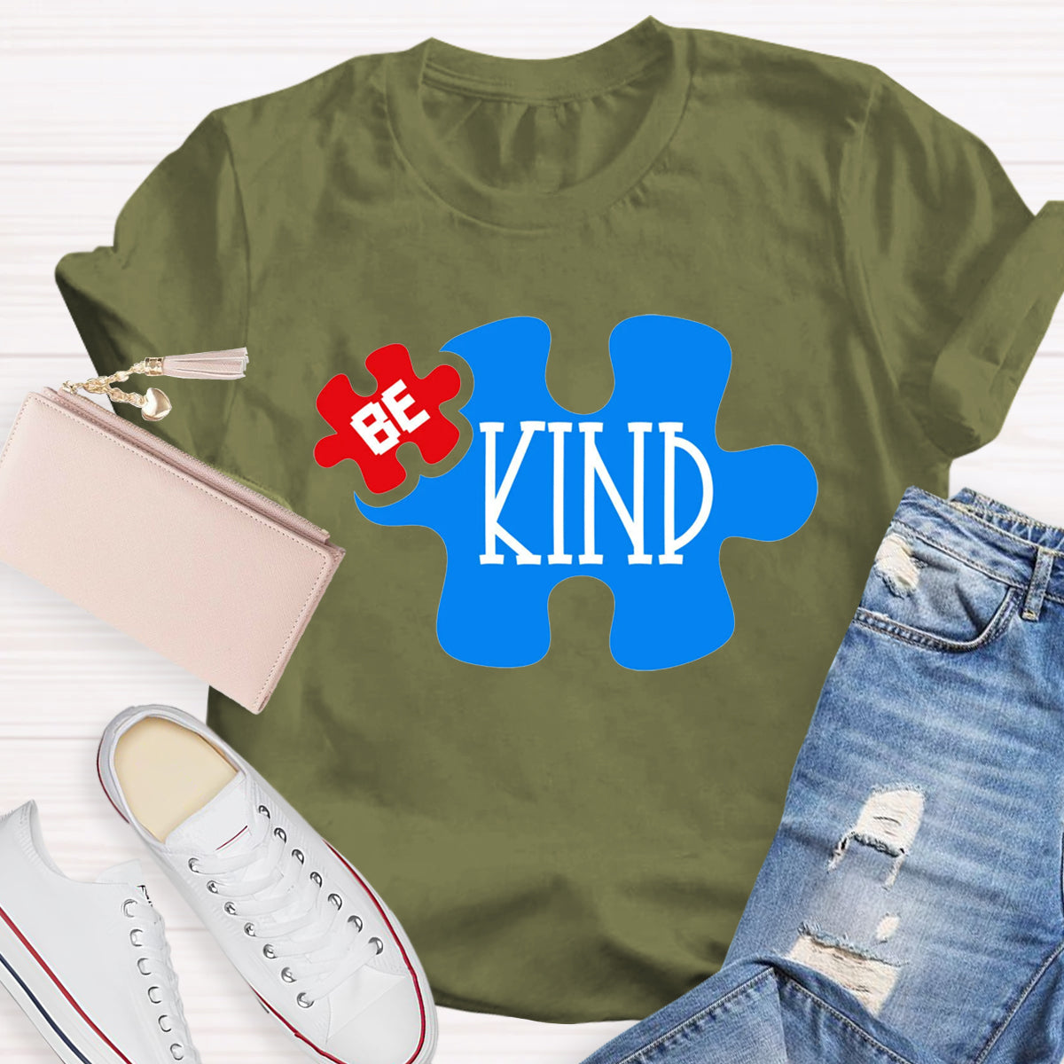 Be Kind Puzzle Teacher T-Shirt