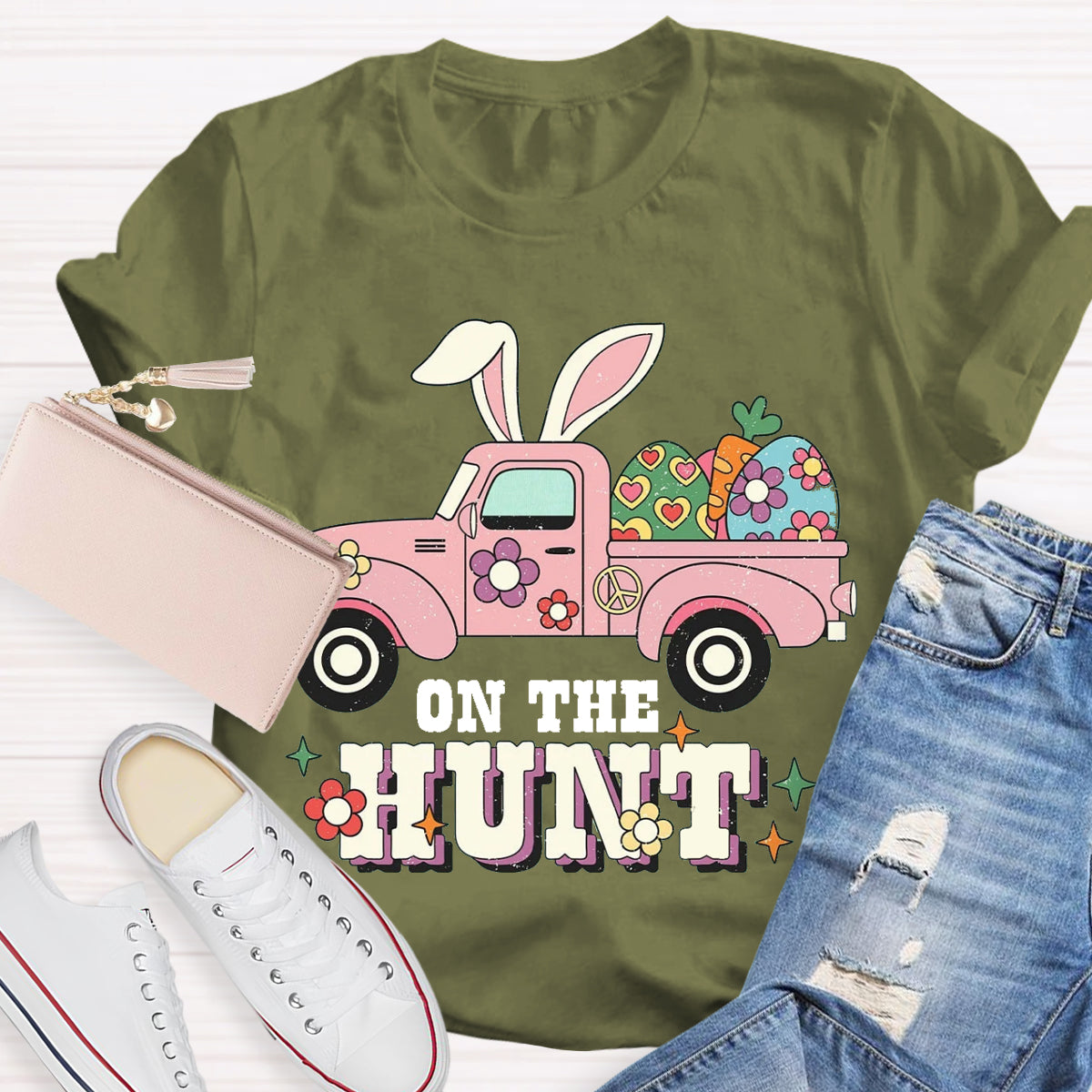 Easter Day Bunny On The Hunt T-Shirt