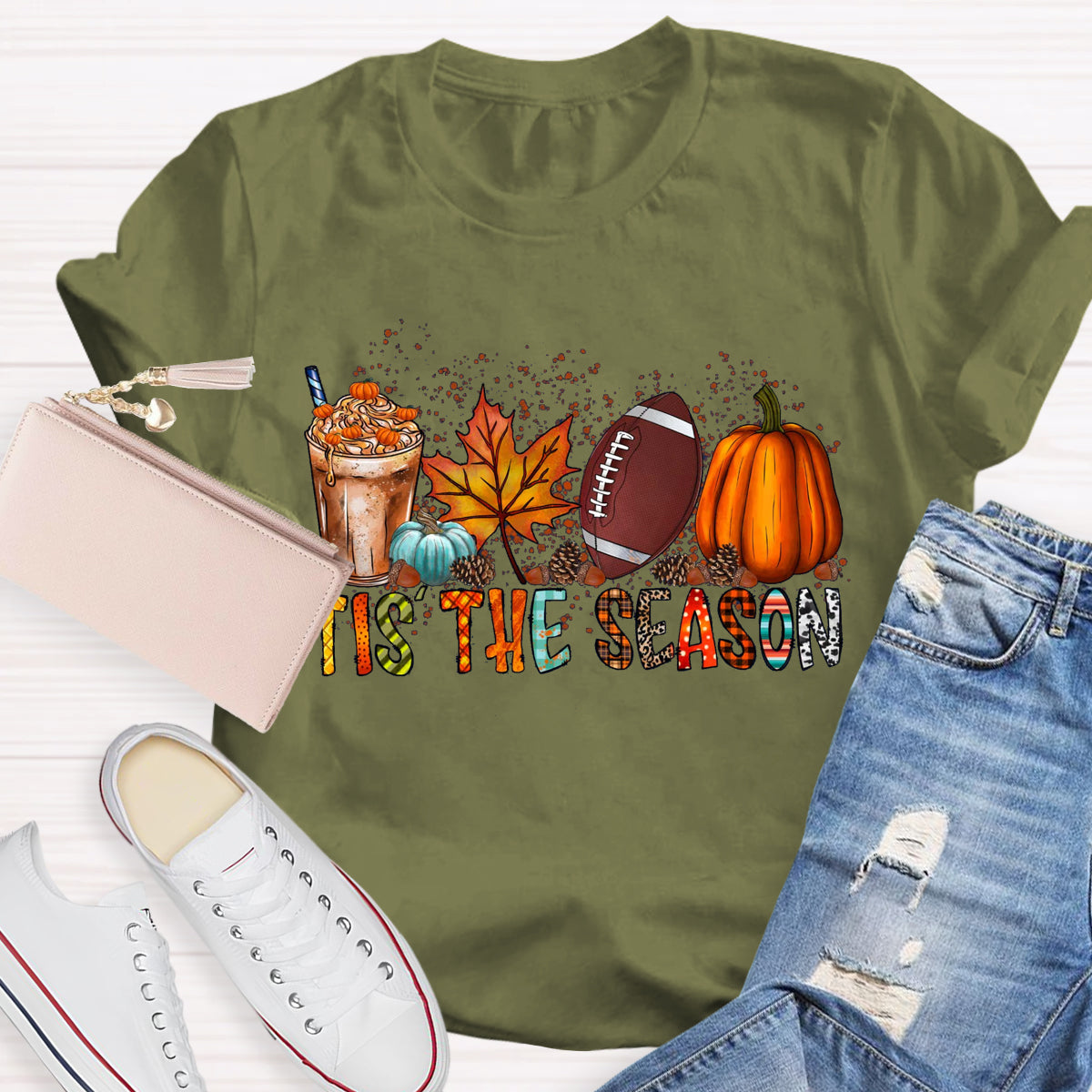 Tis The Season Pumkin Teacher T-Shirt