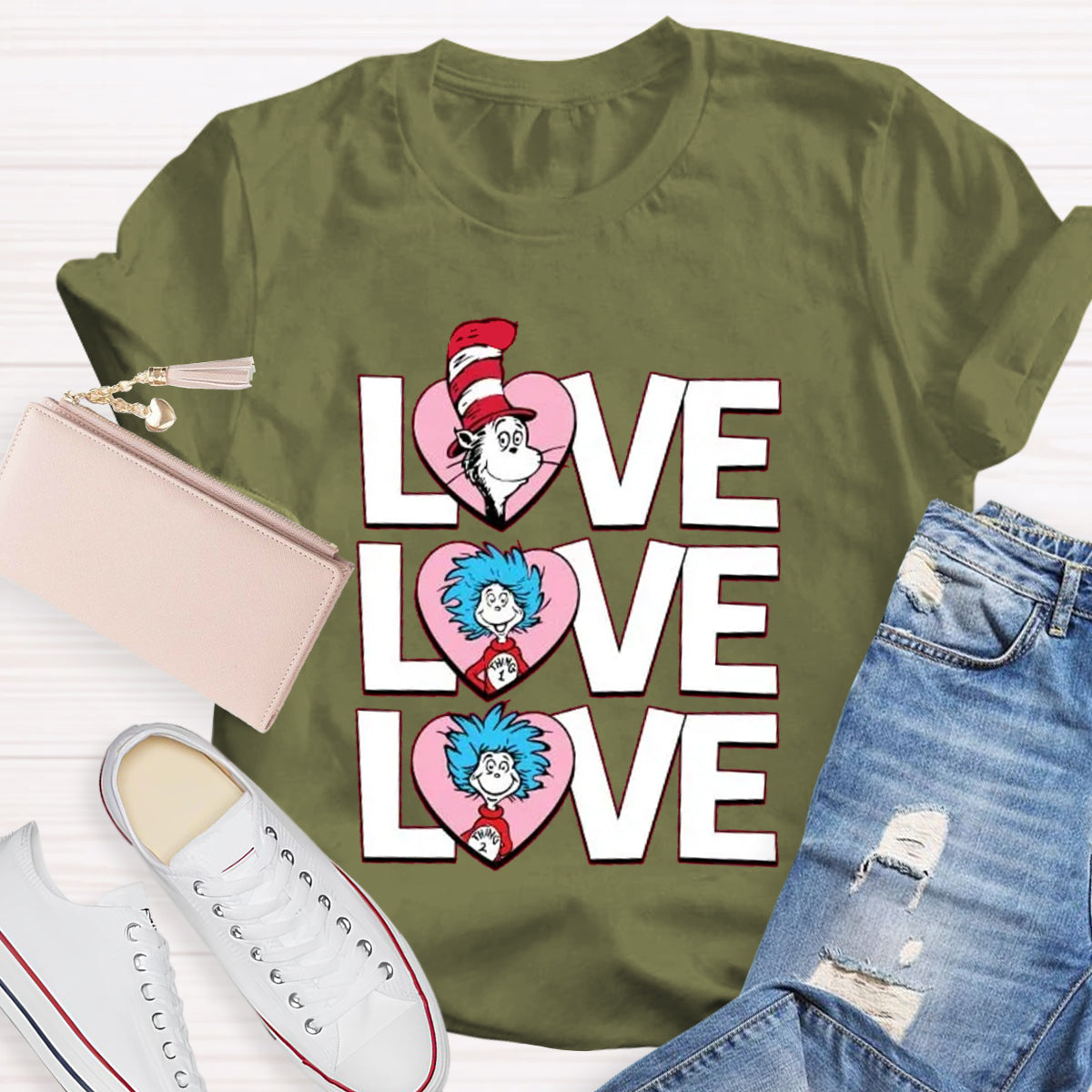 Valentine's Day With Pink Heart T-Shirt