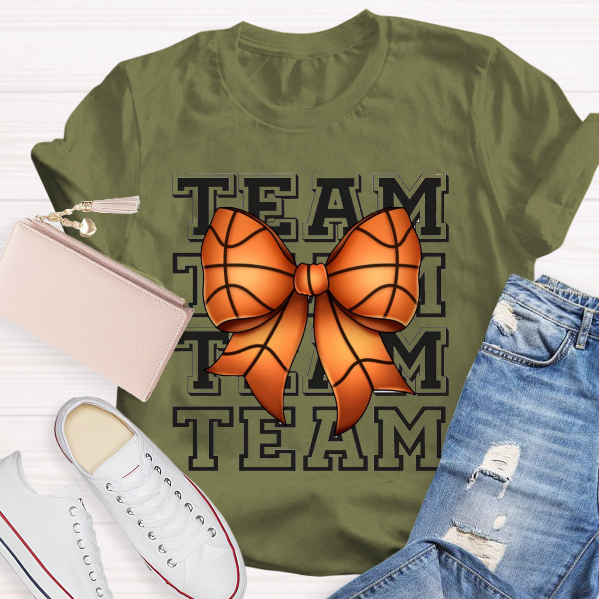 Game Day Team Bow Teacher T-Shirt