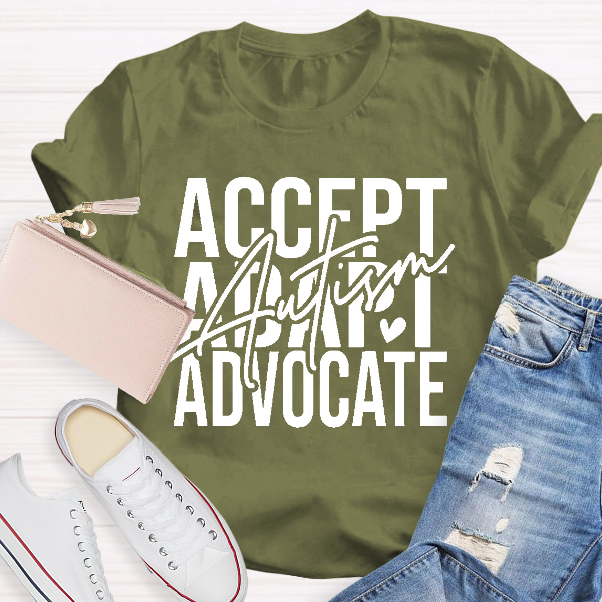 Accept Adapt Advocate Autism T-Shirt