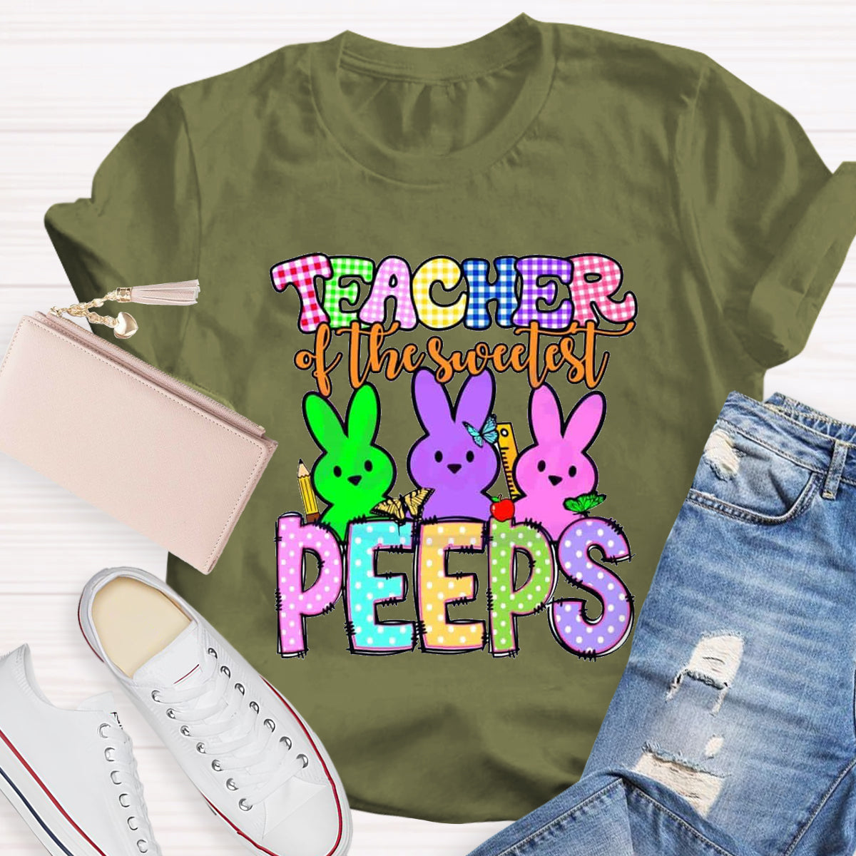 Teacher Of The Sweetest Peeps Teacher T-Shirt