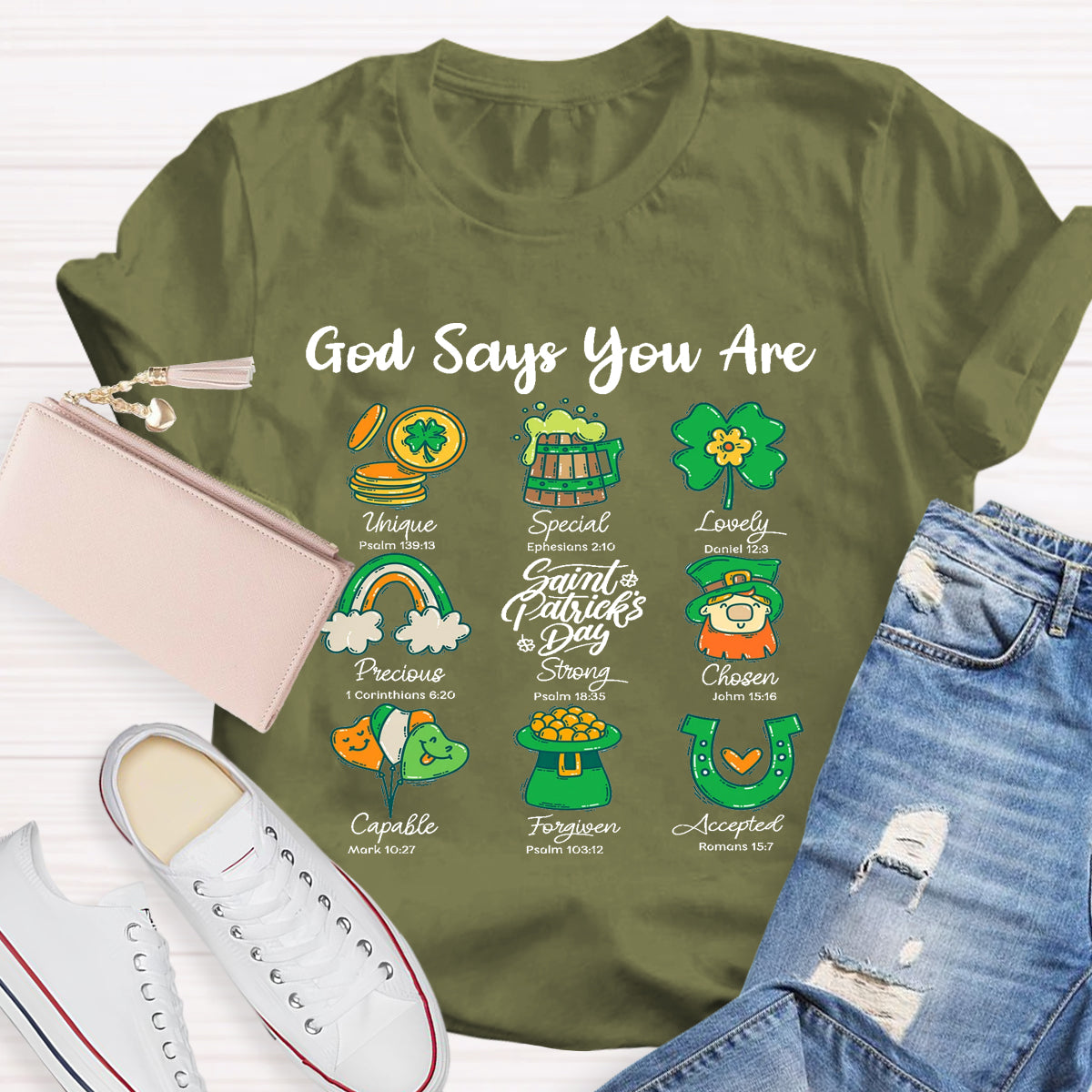 God Says You Are Lovely Saint Patrick'S Day Teacher T-Shirt