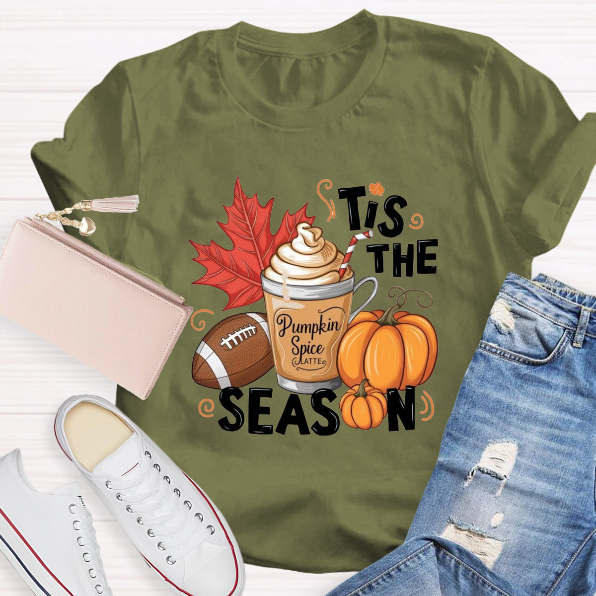 Tis The Season Pumpkin Game Ball T-Shirt