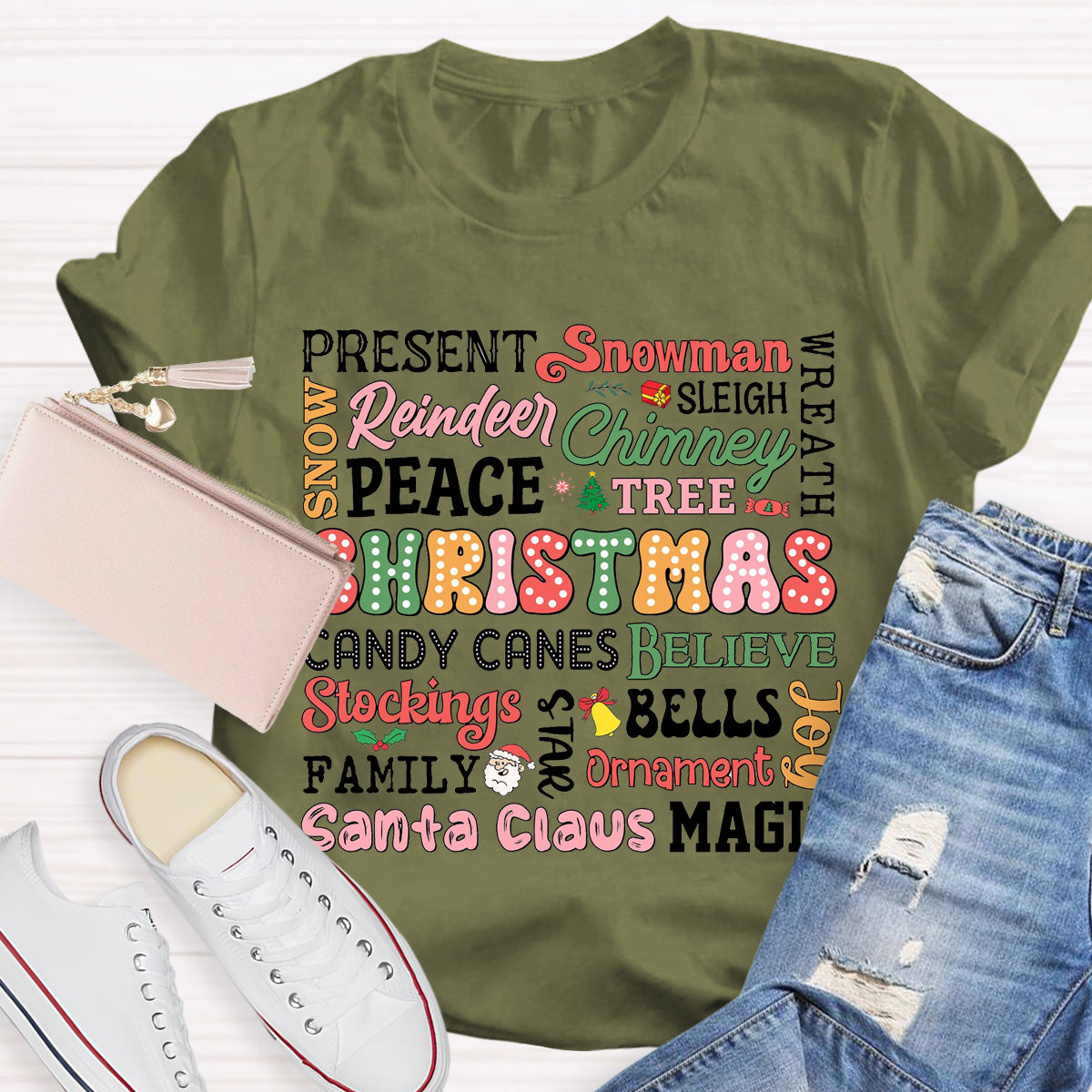 Merry Christmas Retro Santa Claus T-Shirt