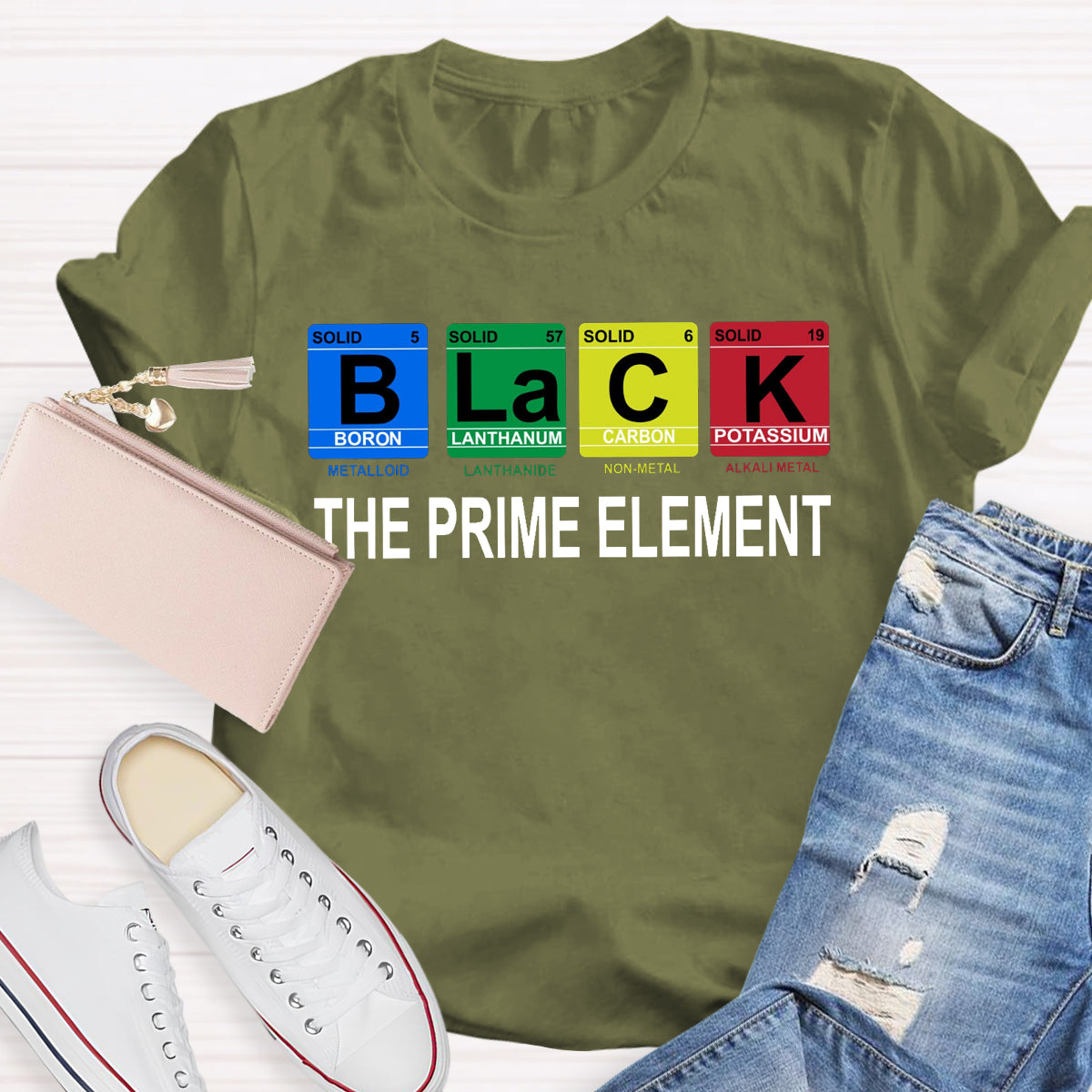 Black The Prime Element T-Shirt