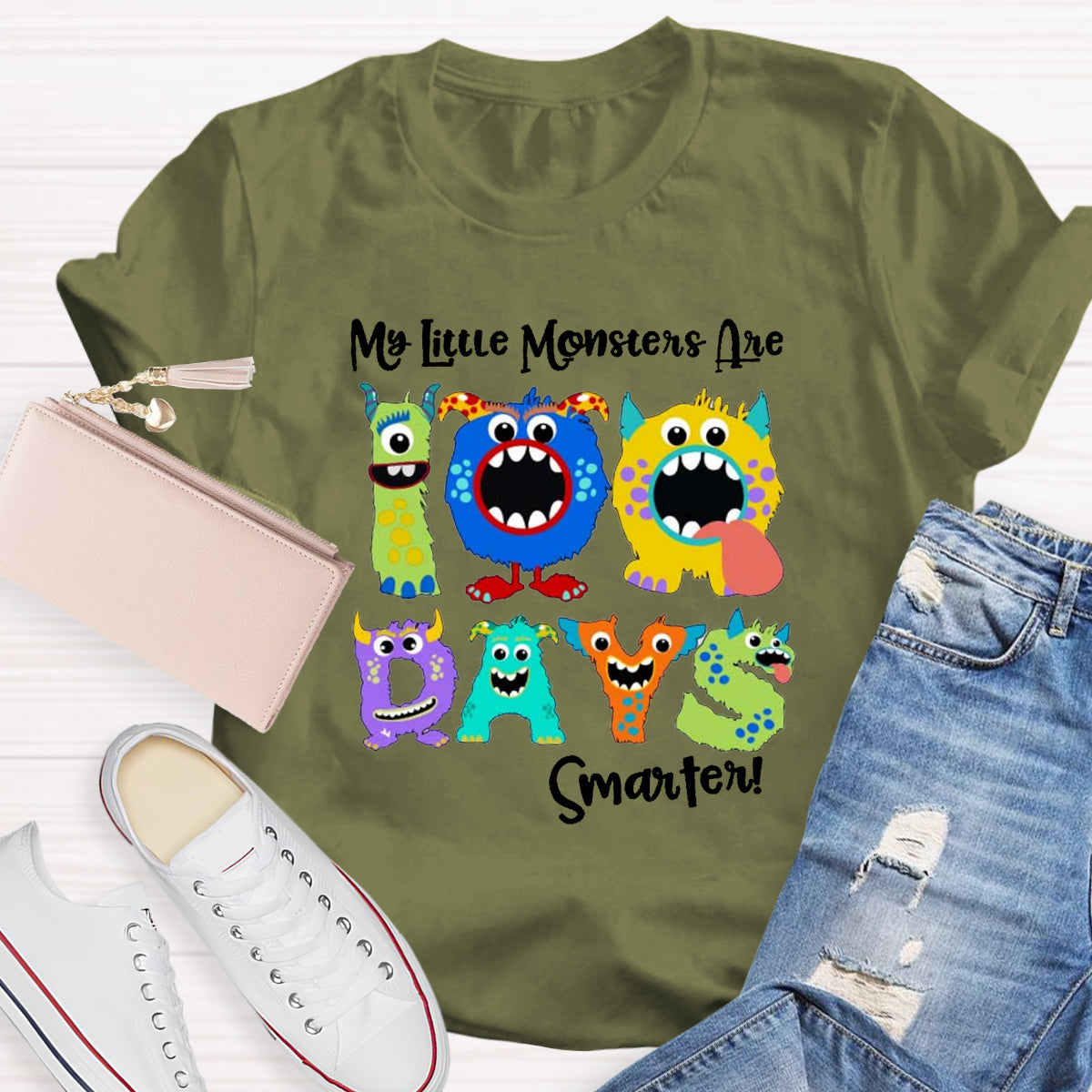 My Little Monsters 100 Days Smarter T-Shirt