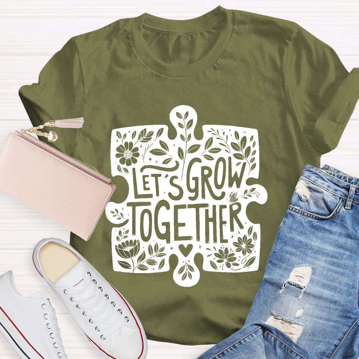 Let'S Grow Together Teacher T-Shirt