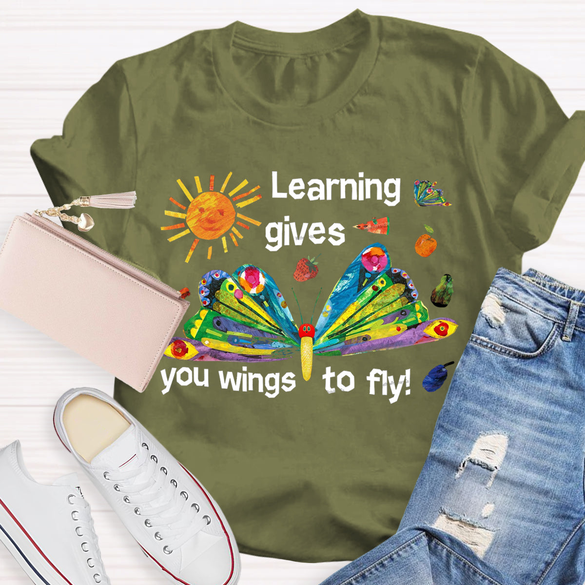 Learning Gives You Wings To Fly T-Shirt