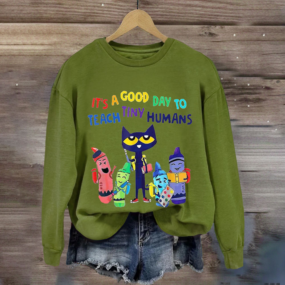 It's A Good Day To Teach Tiny Humans Funny Cat Sweatshirt