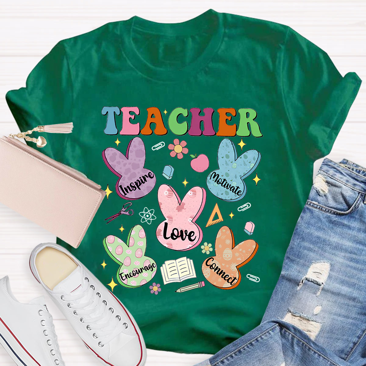 Easter Teacher Love Encourage T-Shirt