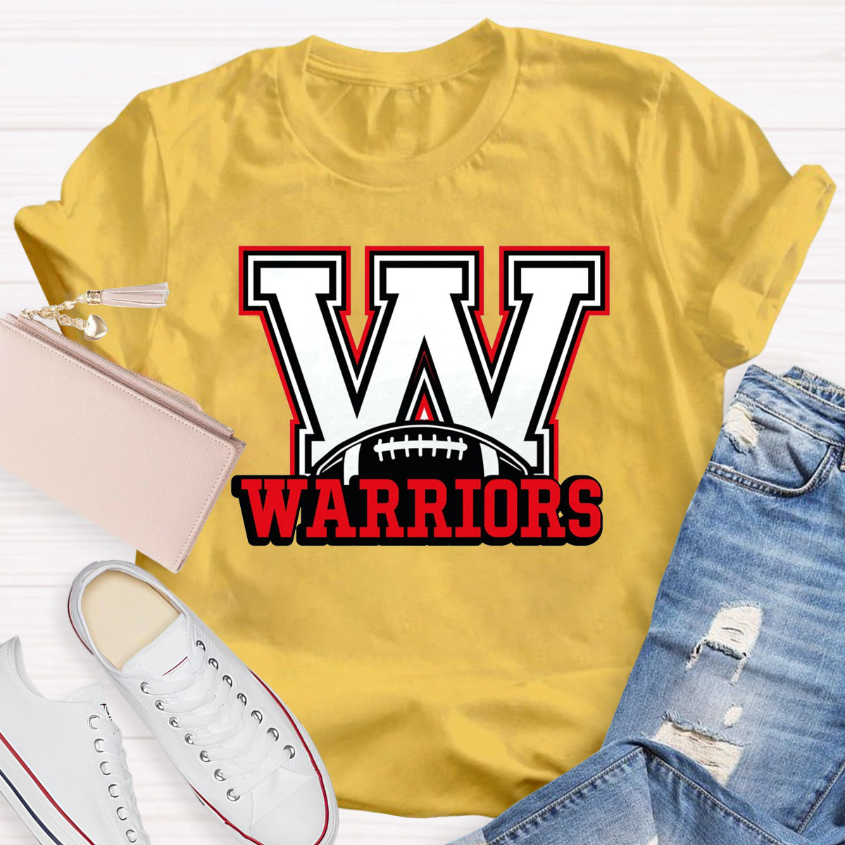 Warriors Football Cheer T-Shirt