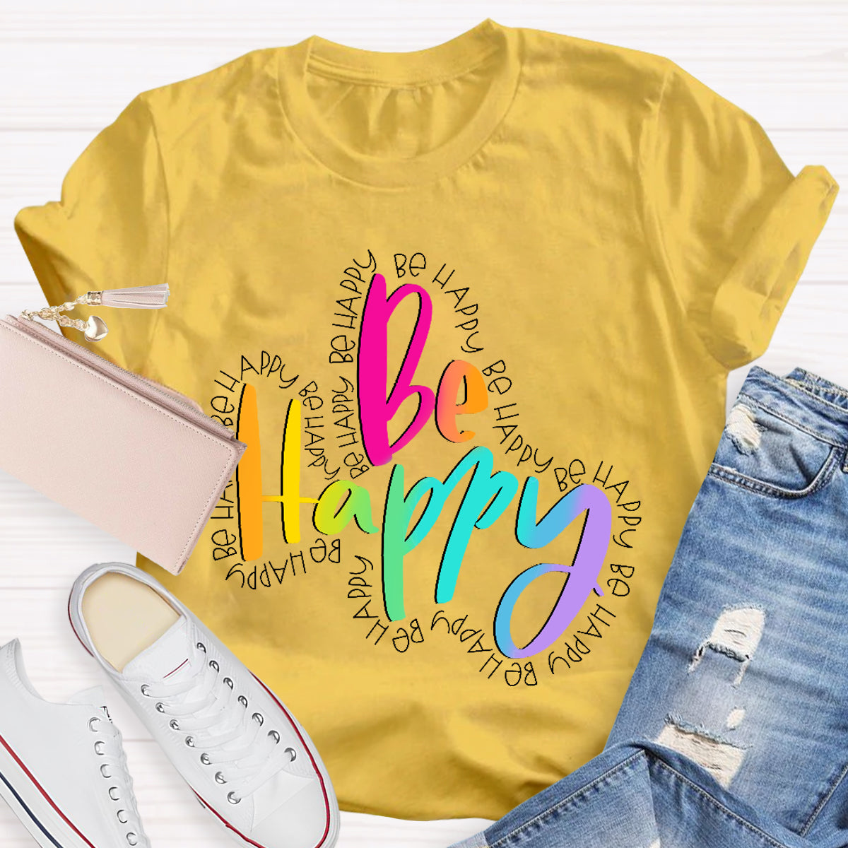 Be Happy Teacher T-Shirt