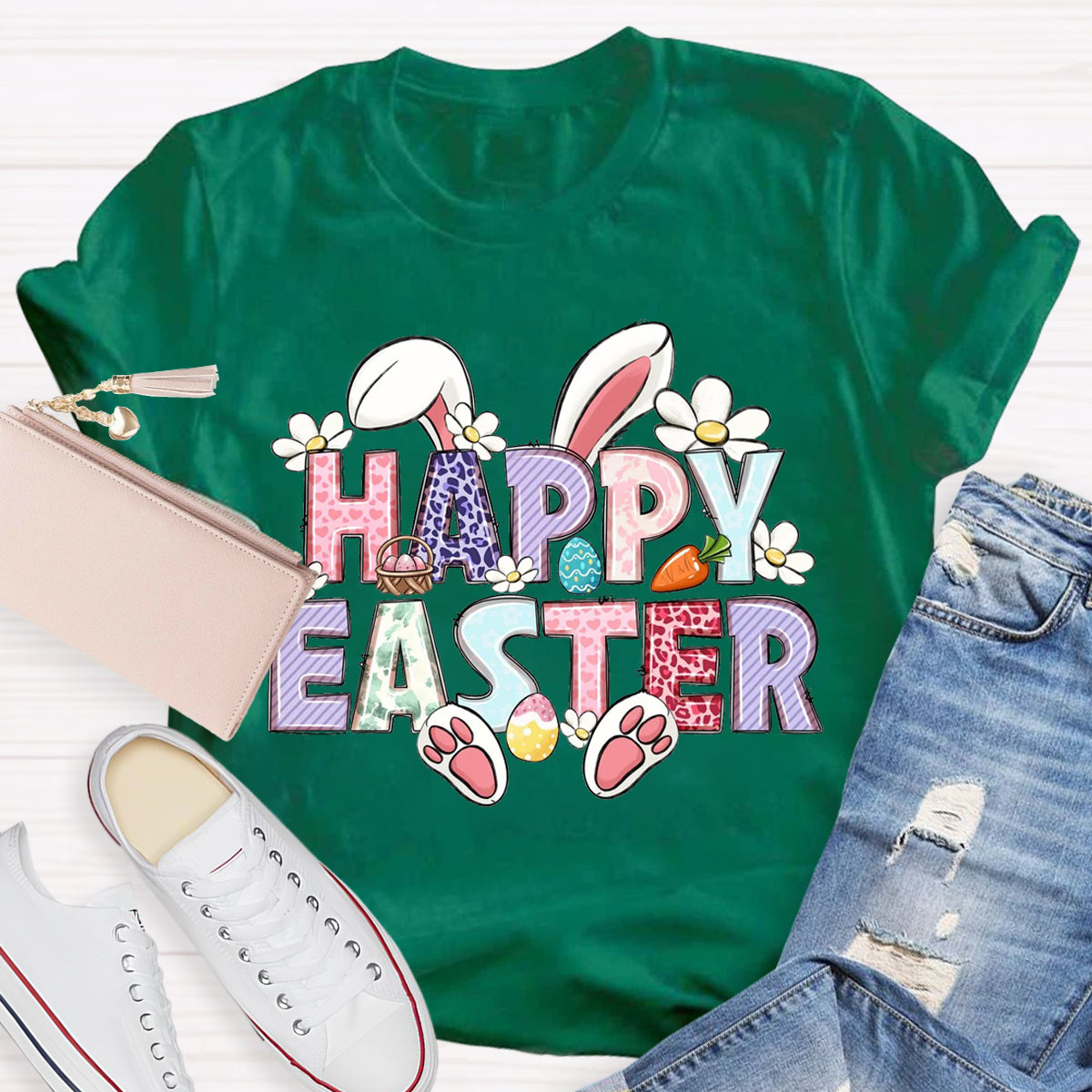 Happy Easter Bunny Teacher T-Shirt