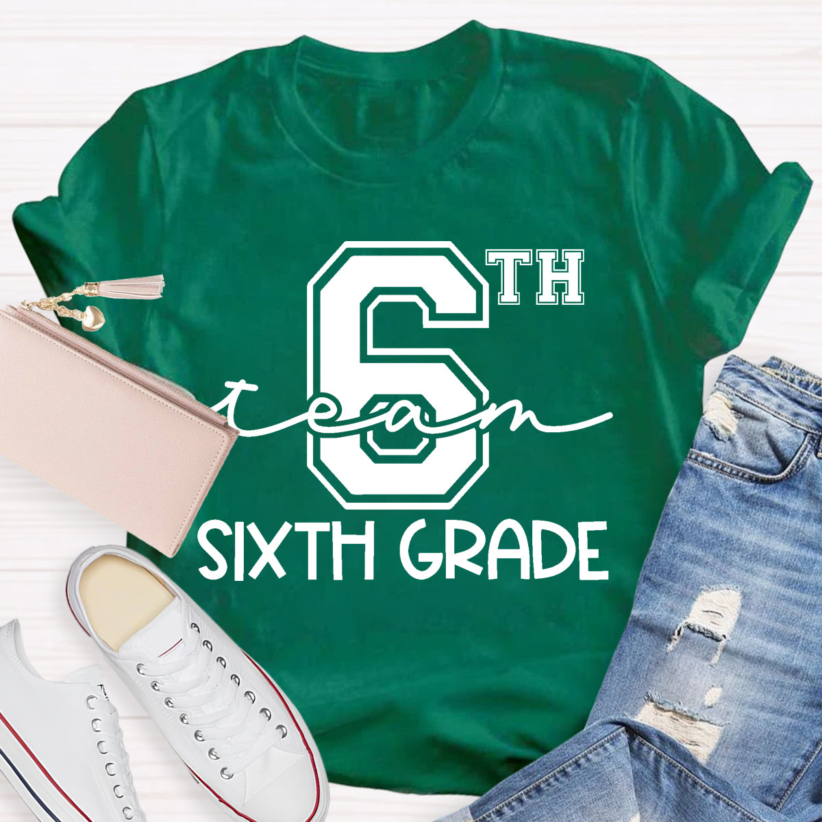 Personalized Grade Six Team Grade Teacher T-Shirt