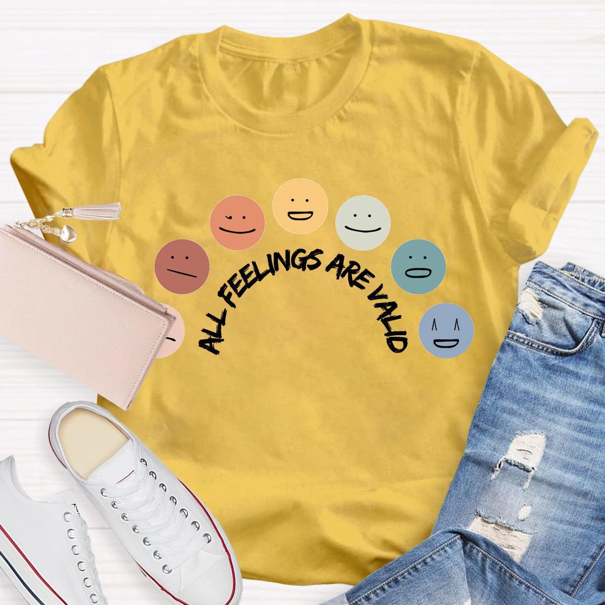 All Feelings Are Okay Teacher T-Shirt