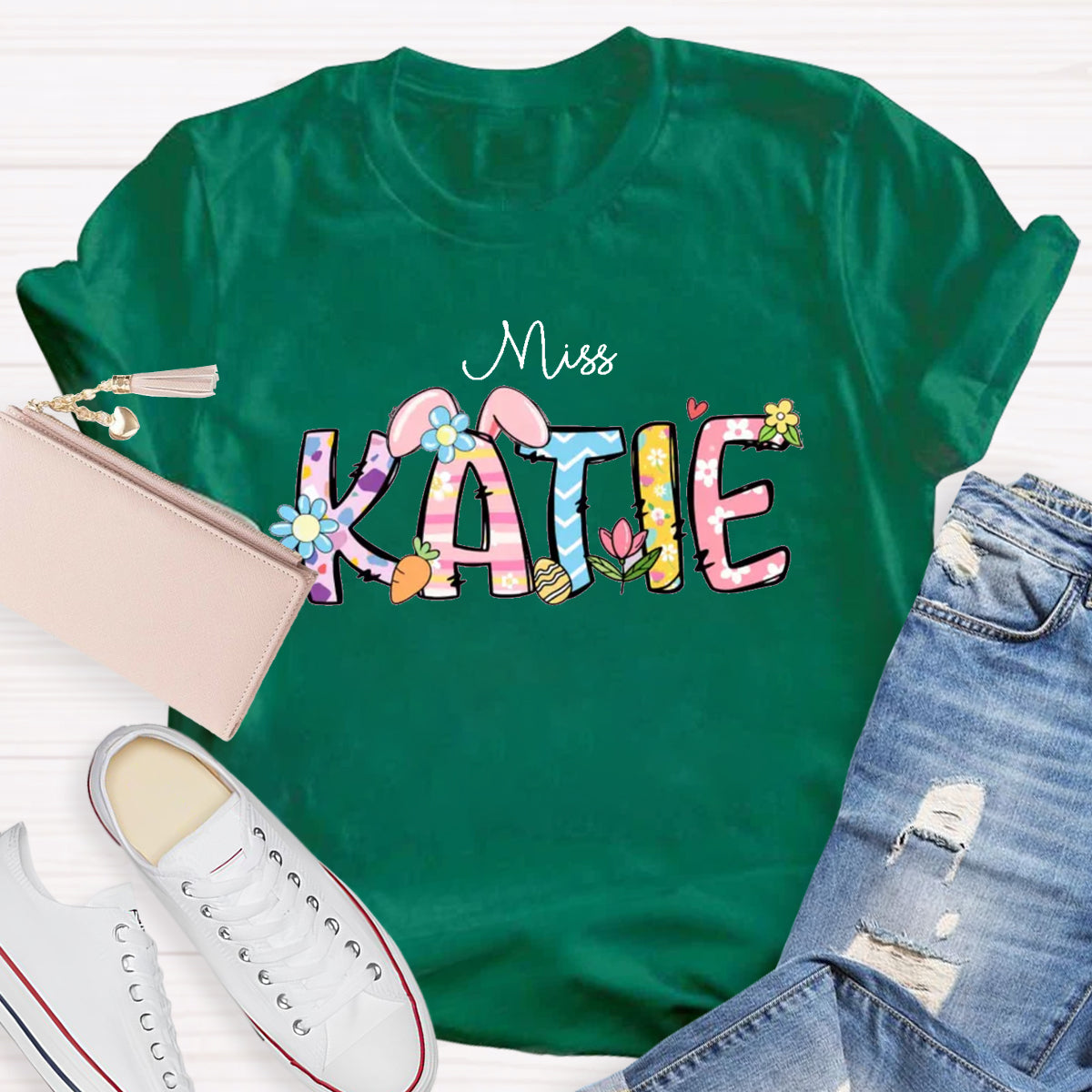 Personalized Name Easter Miss Katie T-Shirt