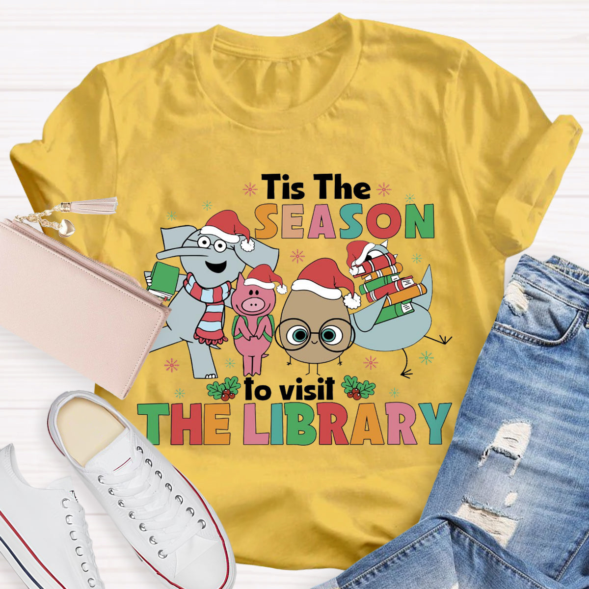 Tis The Season To The Library Teacher T-Shirt