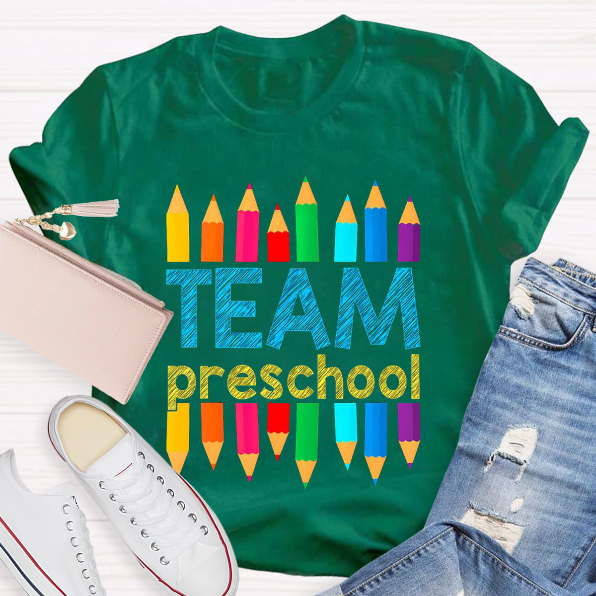 Personalized Grade Team Pencil Teacher T-Shirt