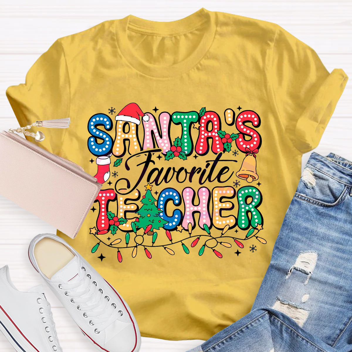 Santas Favorite Teacher T-Shirt