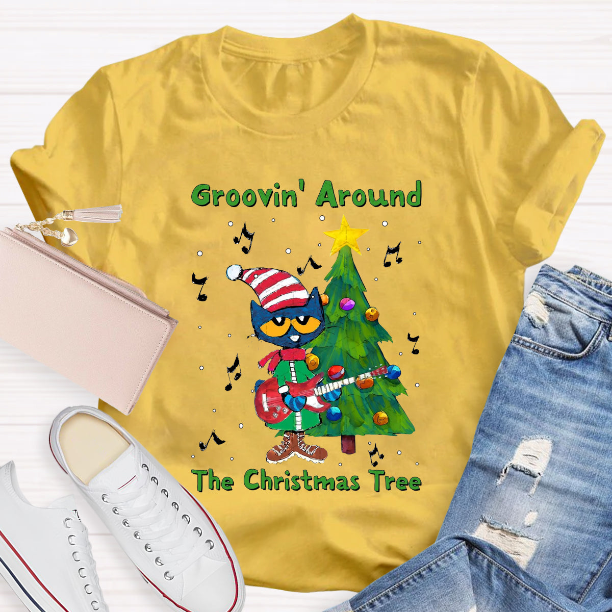 Groovin Around The Christmas Tree T-Shirt