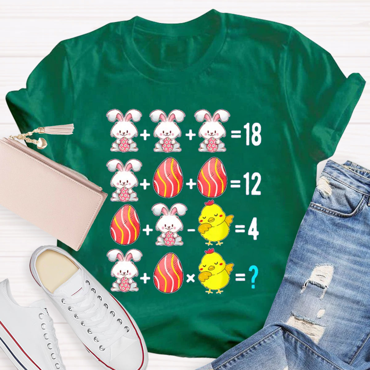 Easter Bunny Egg Math Teacher T-Shirt