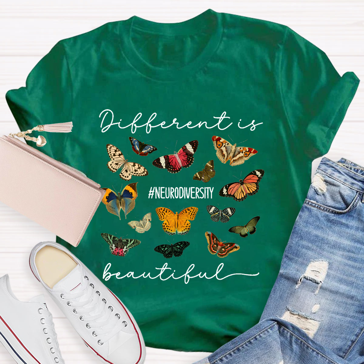 Different is Beautiful Buttterfly T-Shirt