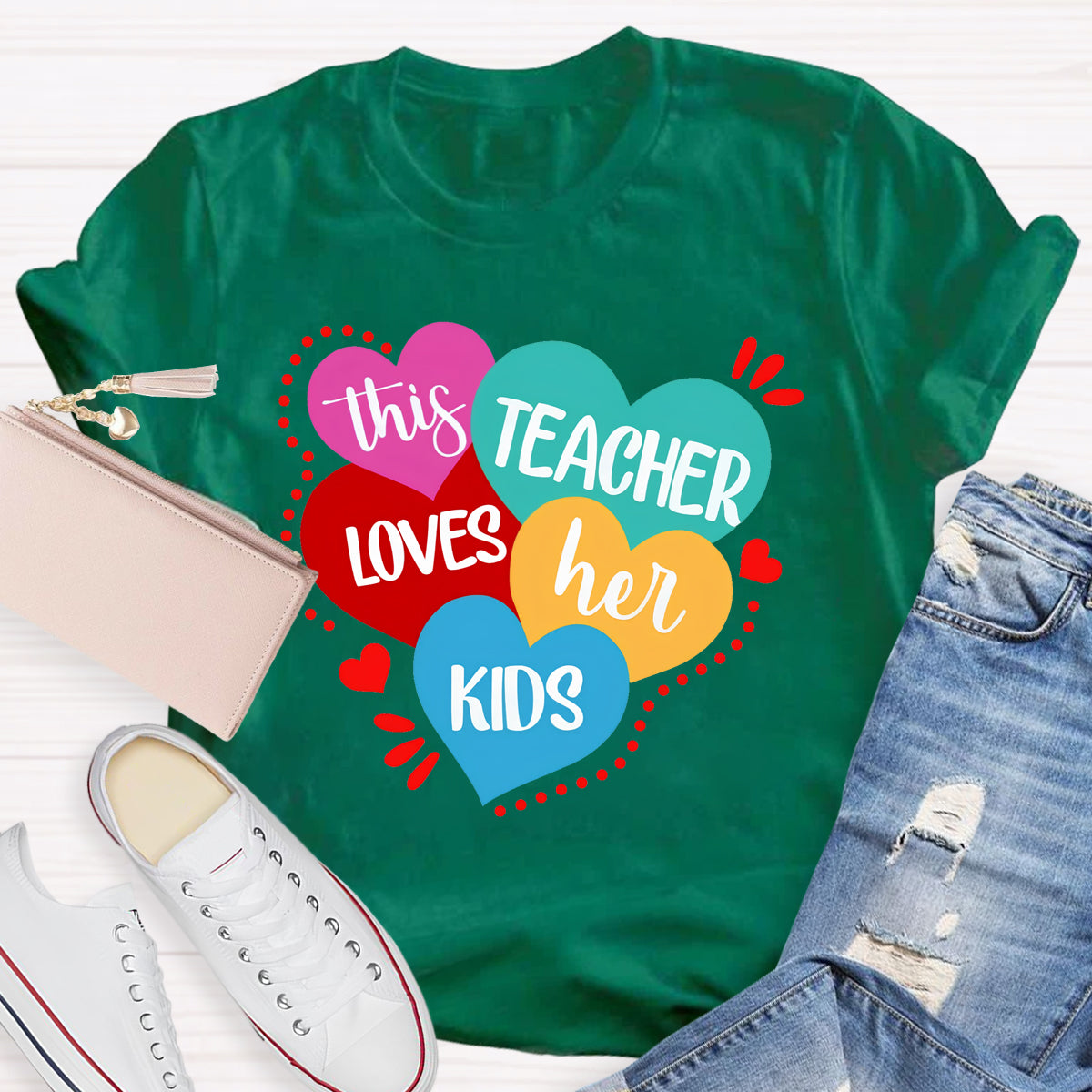 This Teacher Loves Her Kids Teacher T-Shirt