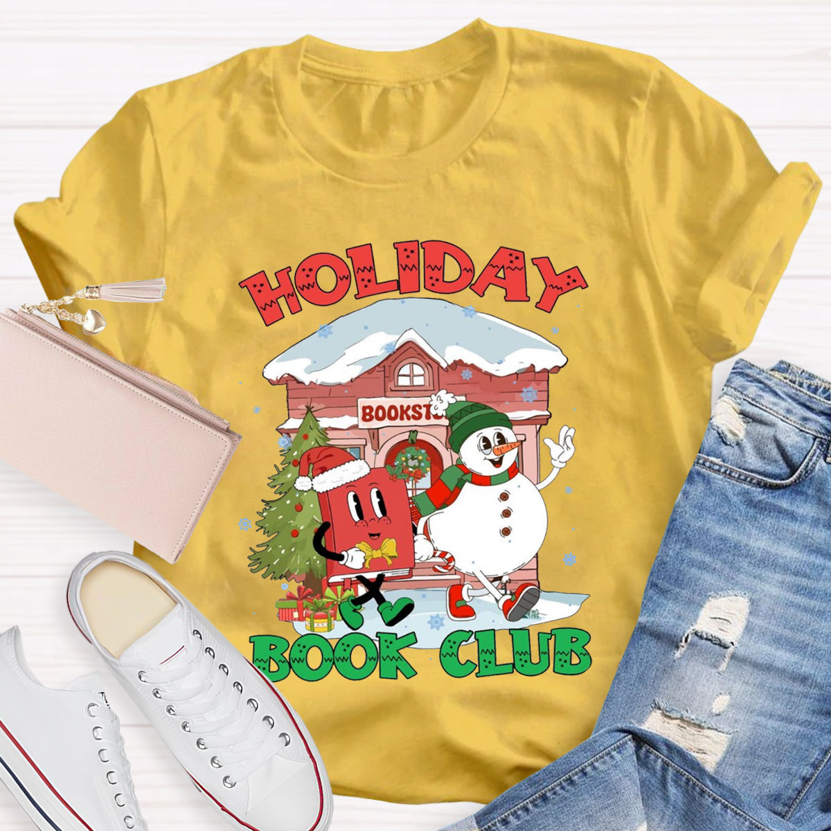 Christmas Holiday Book Club T-Shirt