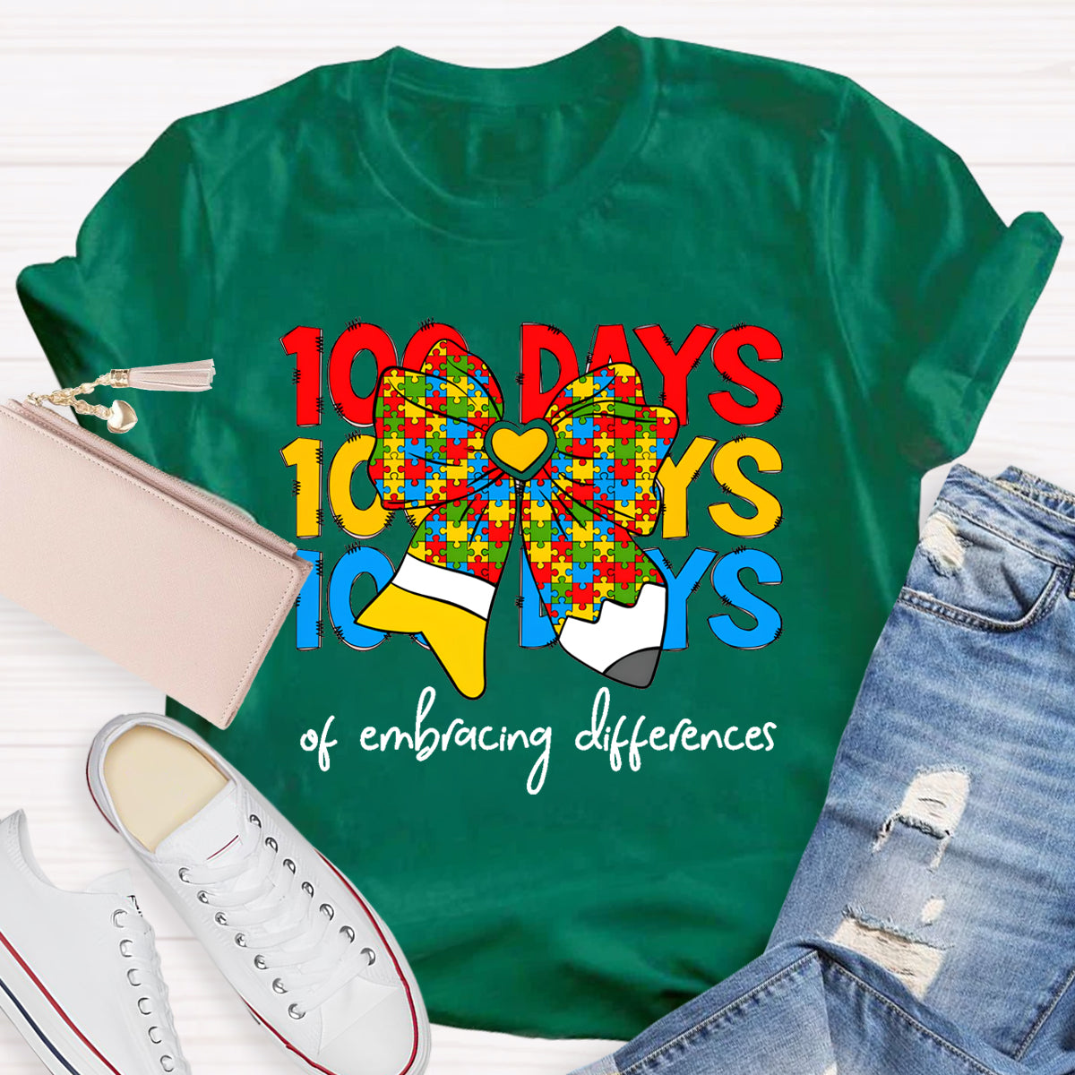 100 Days Of Embracing Difference Teacher T-Shirt