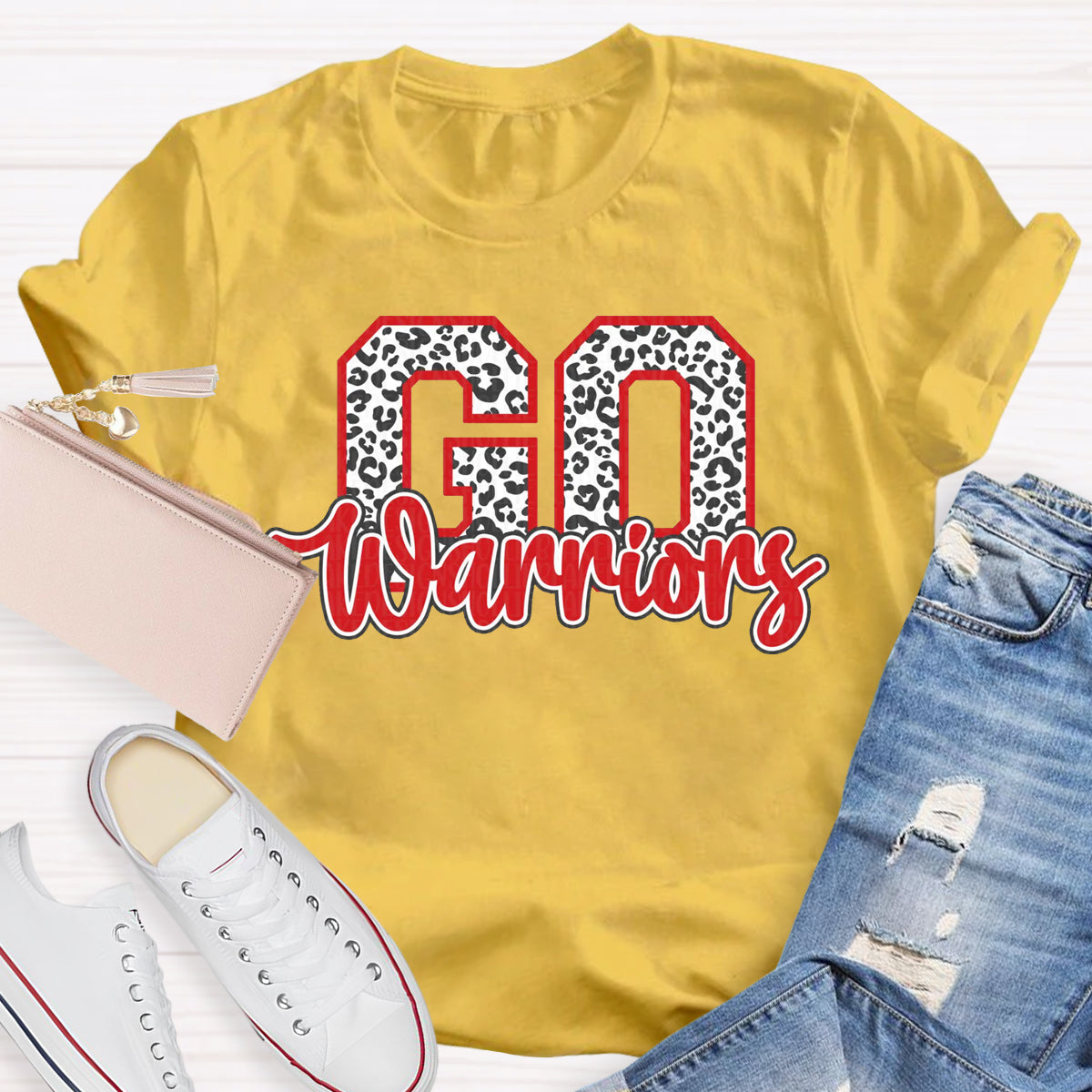 Leopard Go Warriors Cheer T-Shirt