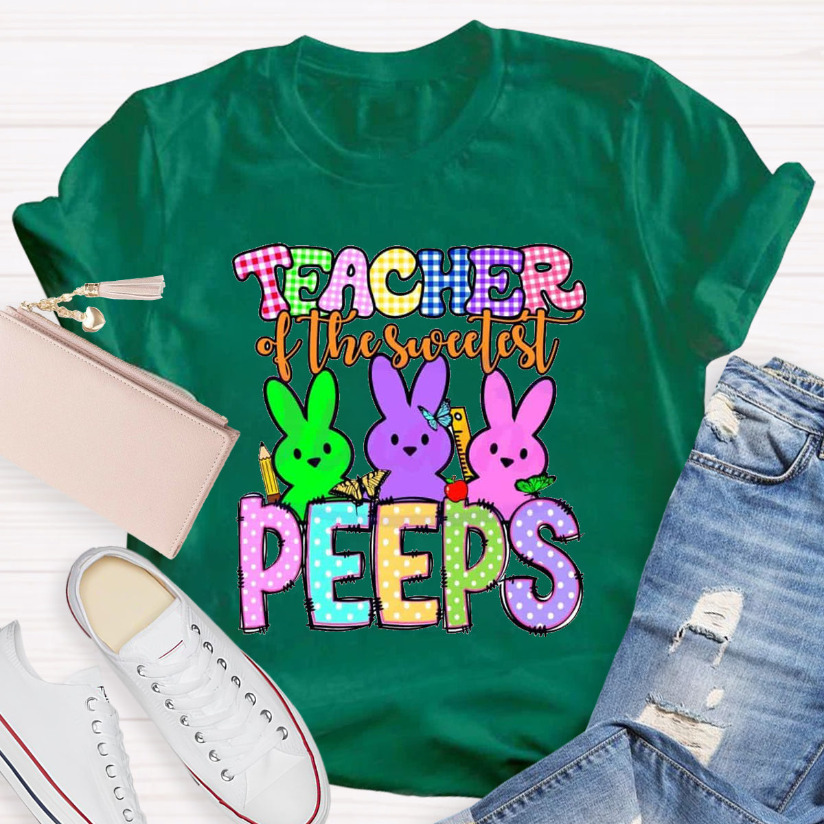 Teacher Of The Sweetest Peeps Teacher T-Shirt