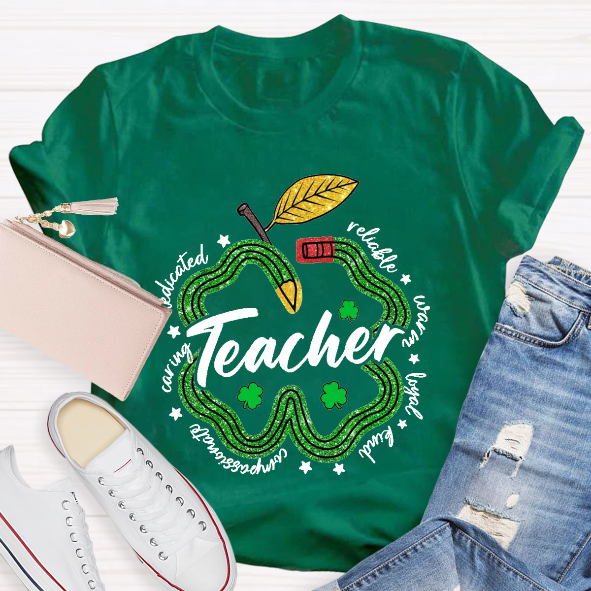 Pencil Teacher St. Patrick's Day T-Shirt