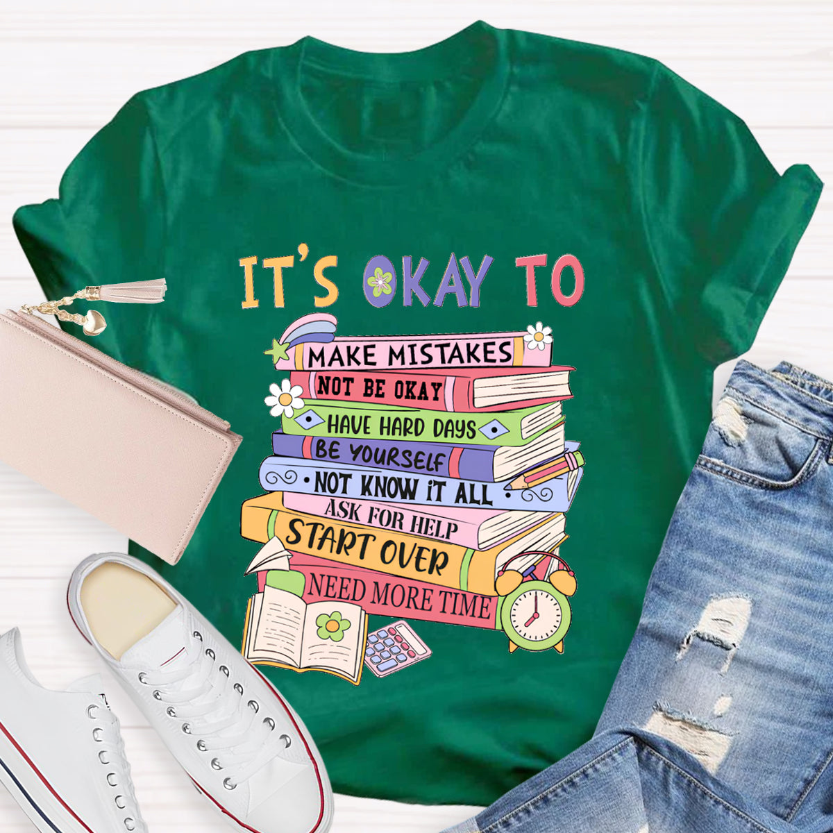 It's Okay To Ask For Help Need More Time Teacher T-Shirt