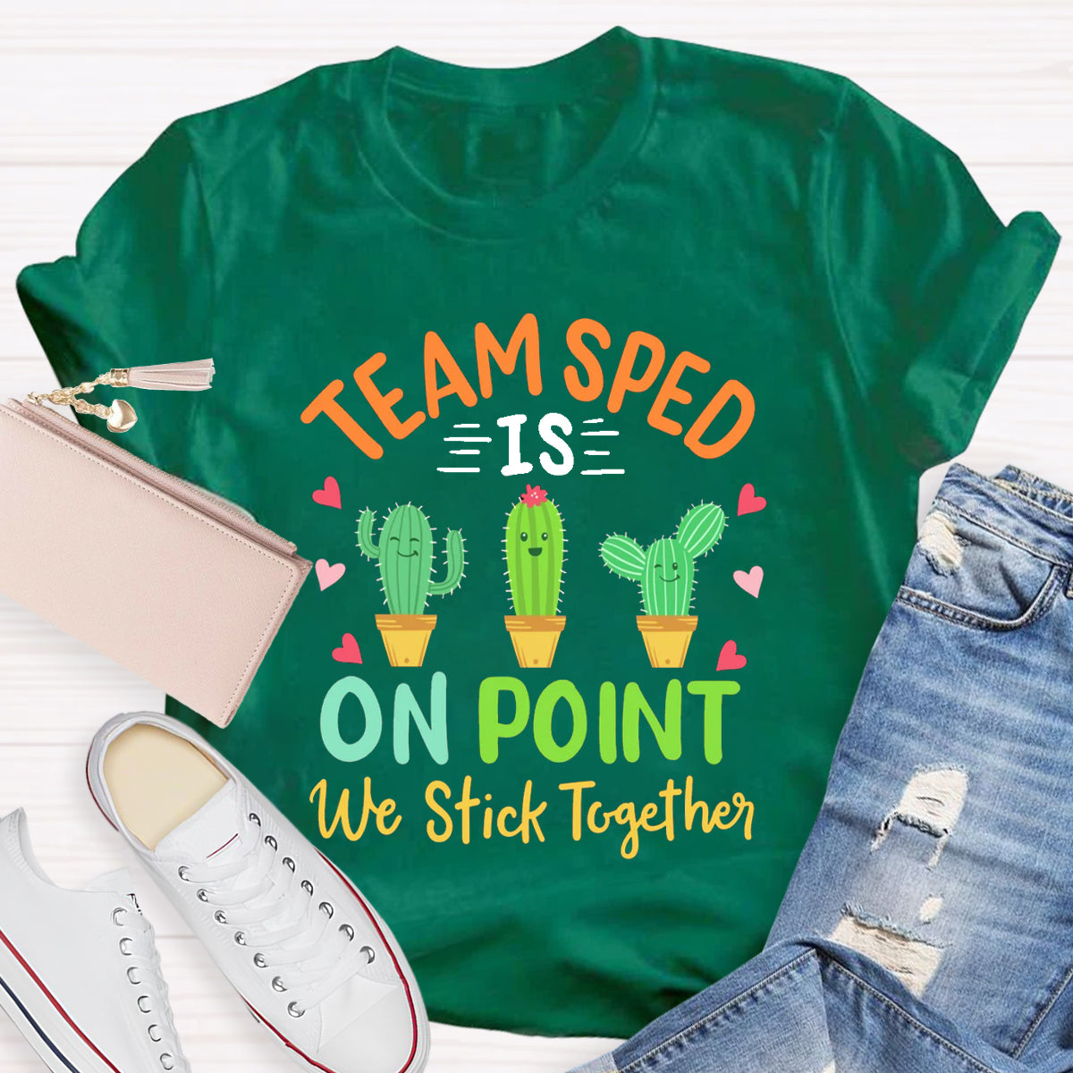 Team Sped Is On Point We Stick Together T-Shirt