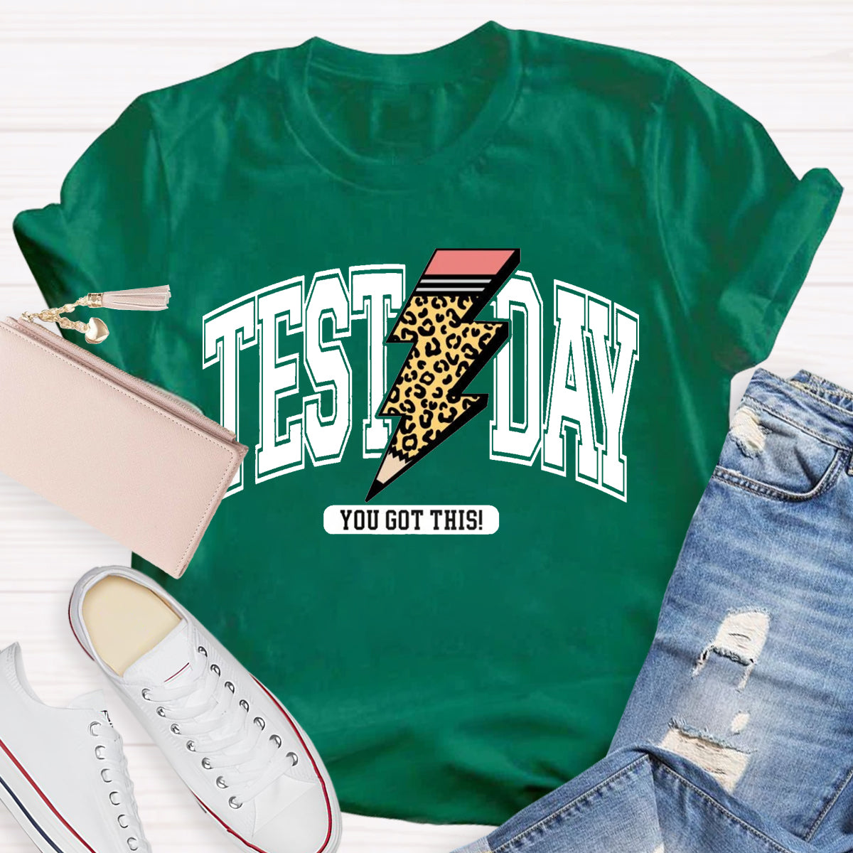 Leopard Lightning Test Day You Got This T-Shirt