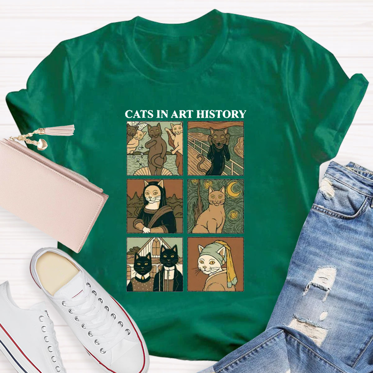 Cat In Art History T-Shirt