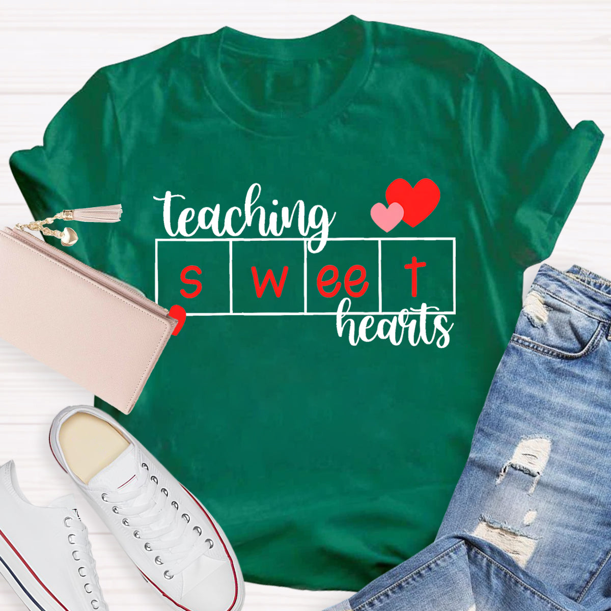 Teaching Sweet Hearts Teacher T-Shirt