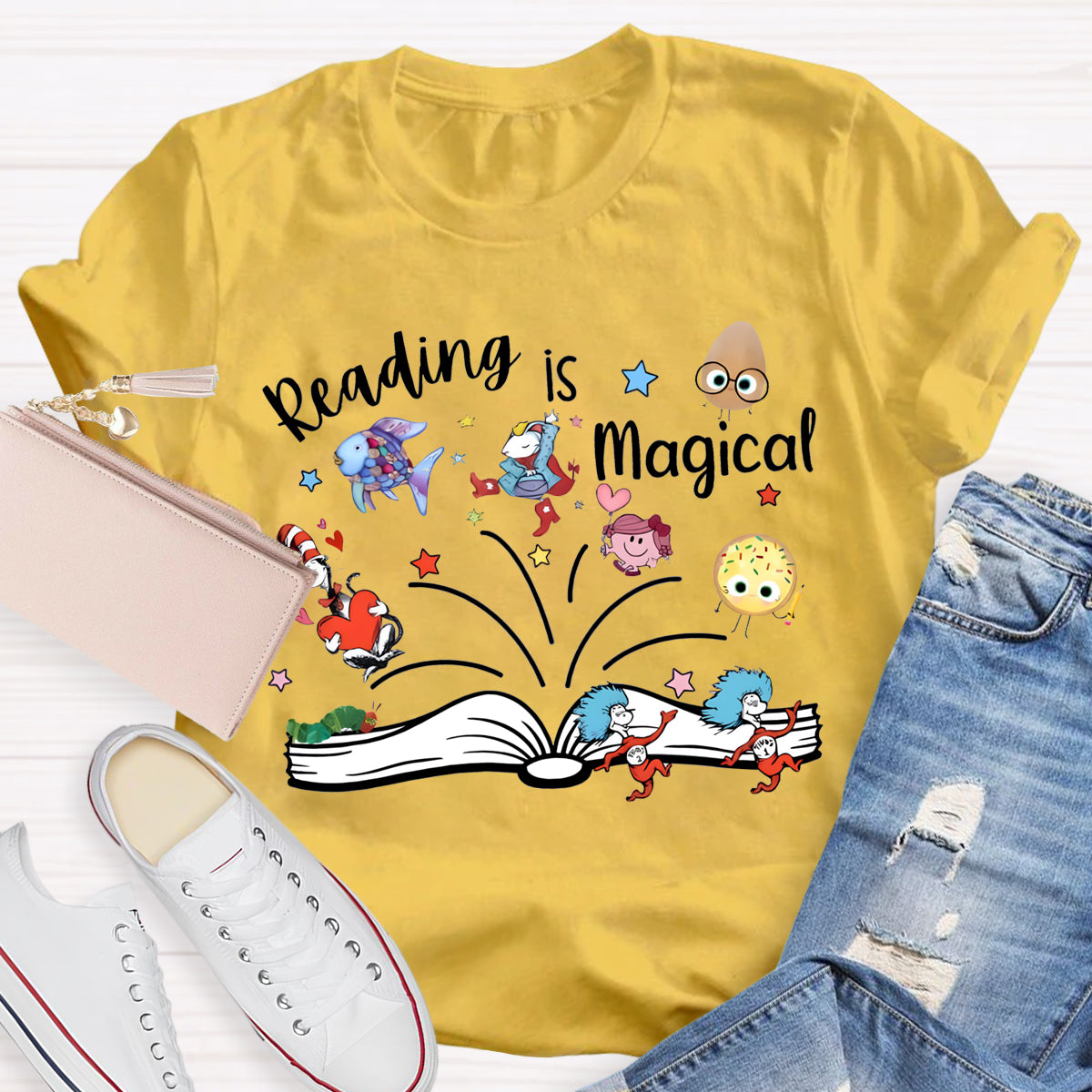 Reading Is Magical Children's Books Teacher T-Shirt